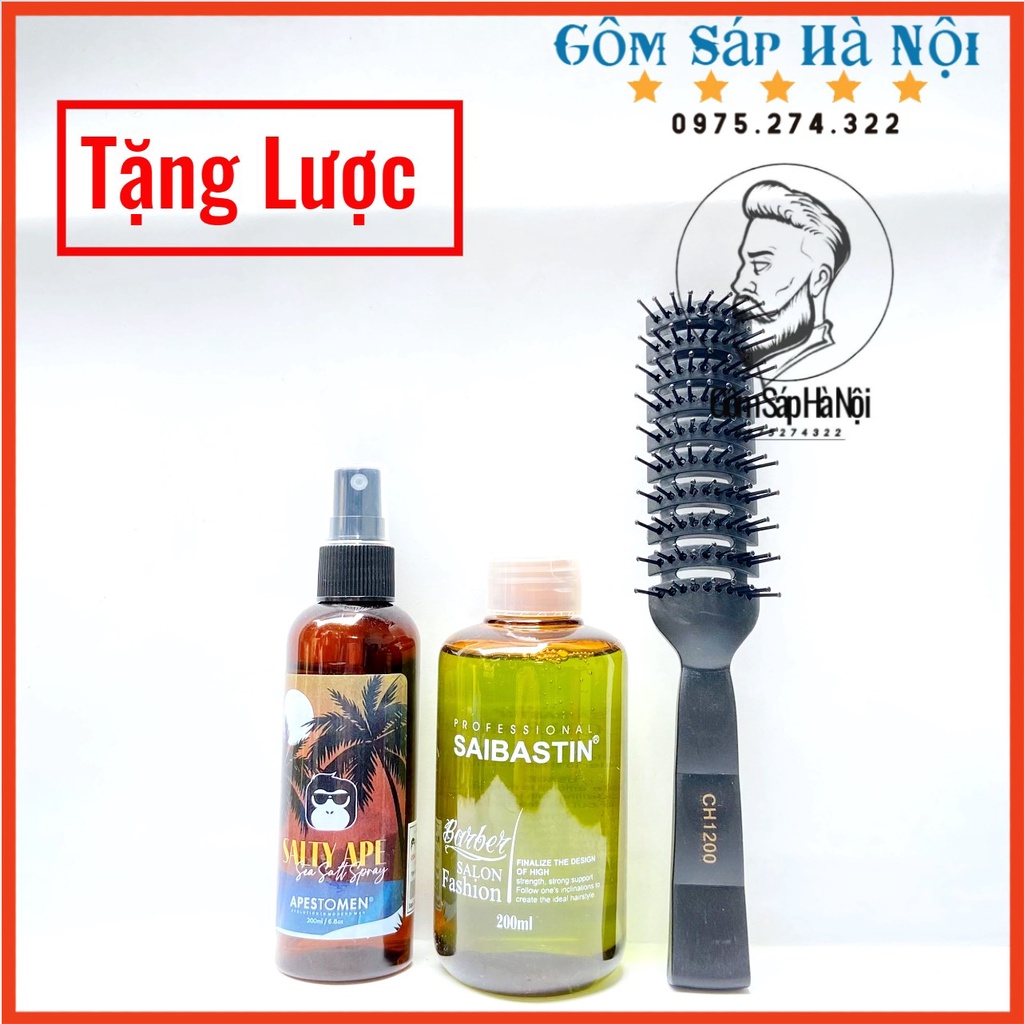 Xịt Dưỡng Tóc APESTOMEN  Salty Ape Sea Salt Spray + Gel Vuốt Tóc nam Saibastin 200ml ( tặng lược)
