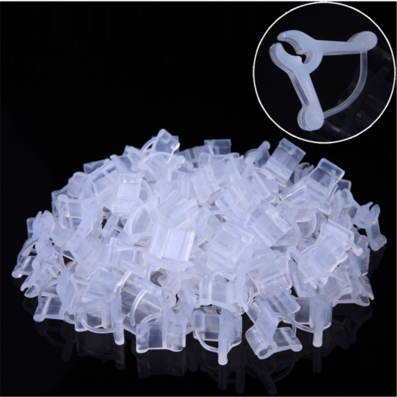 100 Kẹp nhựa trong suốt hỗ trợ ghép cây tiện dụng
