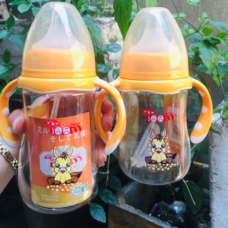 Bình sữa toom ppsu 180ml, 260ml cổ rộng có tay cầm quai cầm cho bé