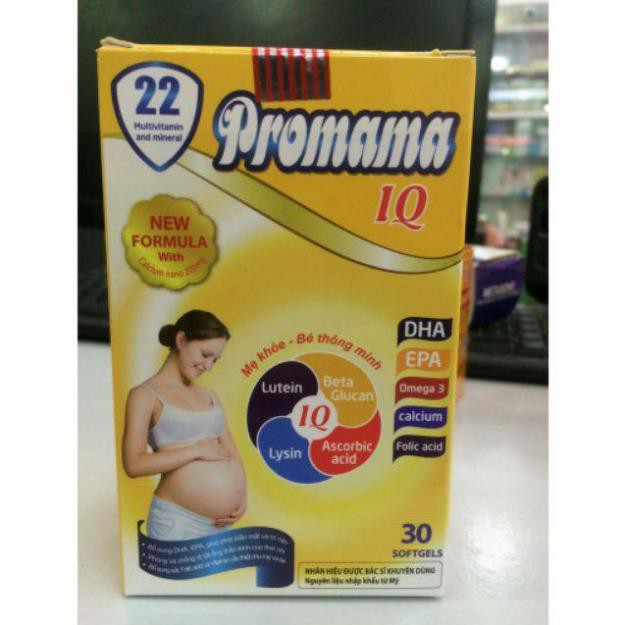 BỔ SUNG SẮT VÀ VITAMIN CHO MẸ BẦU PROMAMA IQ chứa DHA