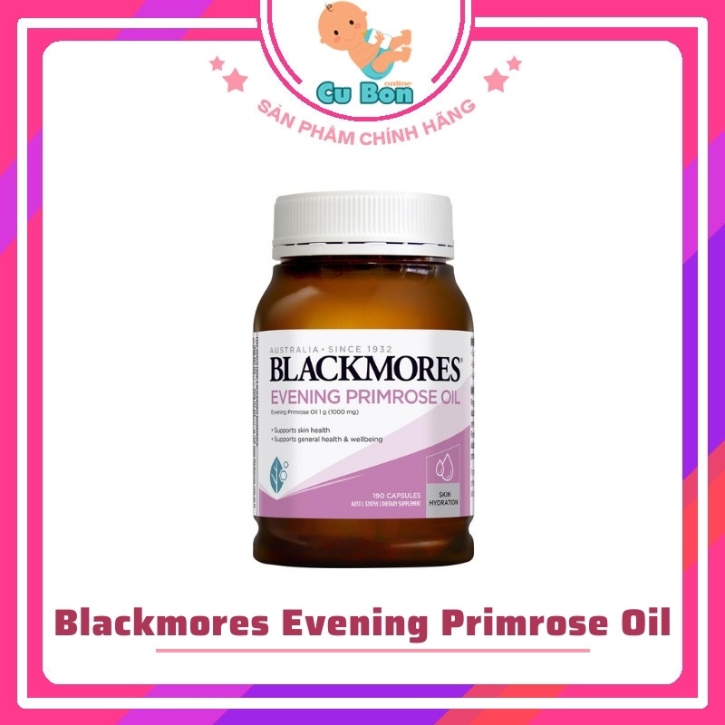 Tinh dầu Hoa anh thảo úc Blackmores Evening Primrose Oil 190 viên giúp cân bằng nội tiết Hỗ trợ da, tóc, móng khỏe hơn