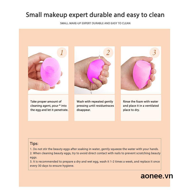 【aonee.vn】Non Latex Hình Giọt Nước/Giọt Biển Đánh Phấn Khô/Ướt Trang Điểm Làm Đẹp