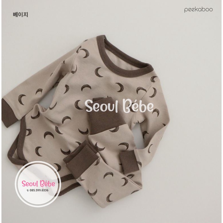 Bộ dài tay Trăng Thu (jumpsuit/rời) cho bé bst mới nhất Peekaboo made in Korea