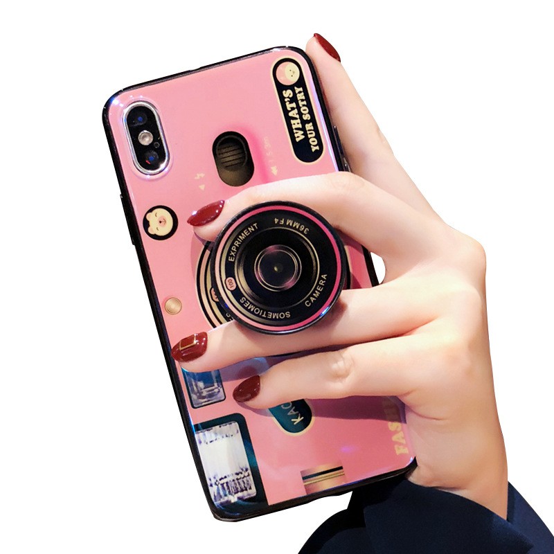 ốp điện thoại hình máy ảnh kèm Tặng PopSocket ODT22 , ốp iphone sành điệu