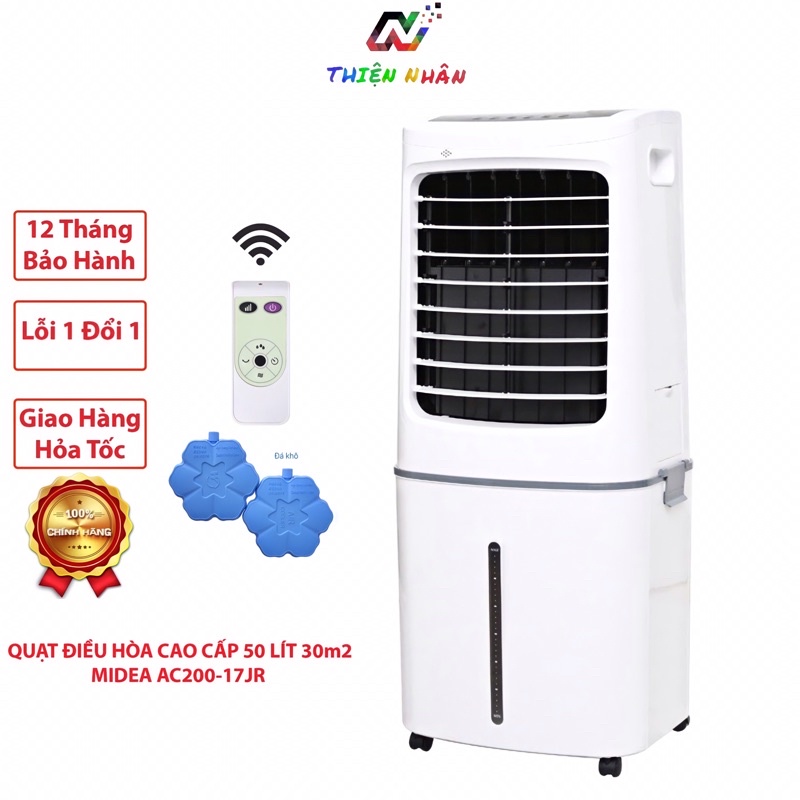 Quạt Điều Hòa Midea AC200-17JR, Máy Làm Mát Không Khí, Quạt Hơi Nước Midea AC200-17JR