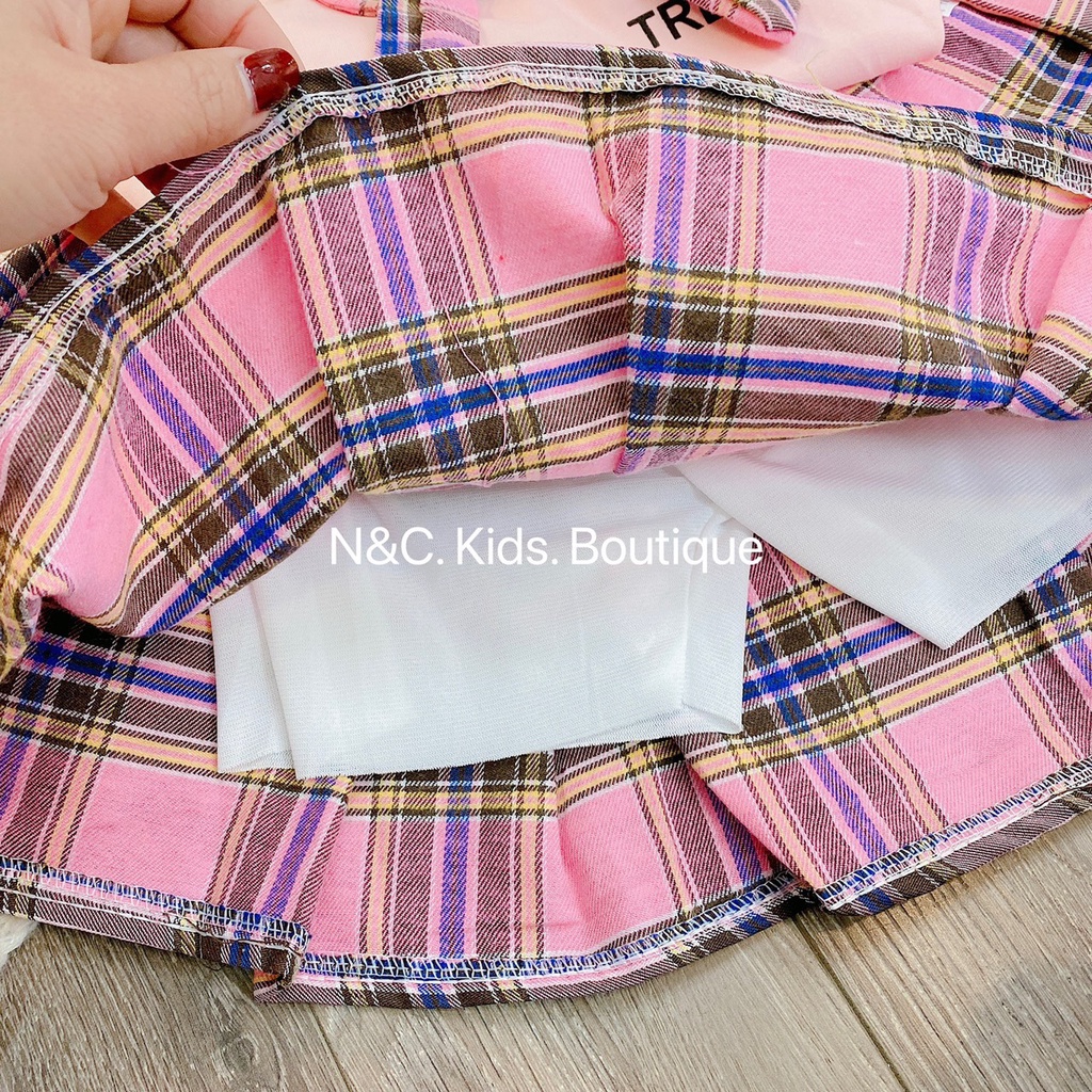 Váy bé gái, Set chân váy thủy thủ + áo cotton, cho bé từ 8-22kg - Richkid123