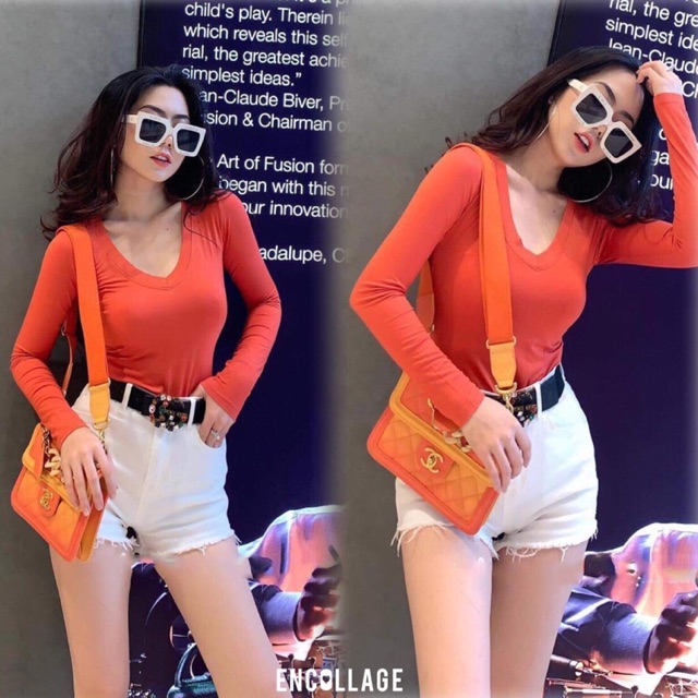 PULL BASIC BODY CỔ TIM TAY DÀI