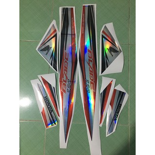 Tem blade đỏ bạc crom