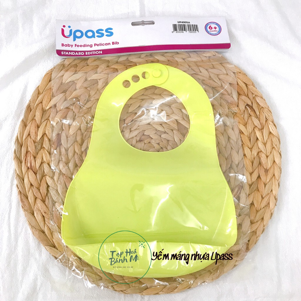 Yếm nhựa dẻo Upass (màu trơn) cho bé ăn dặm