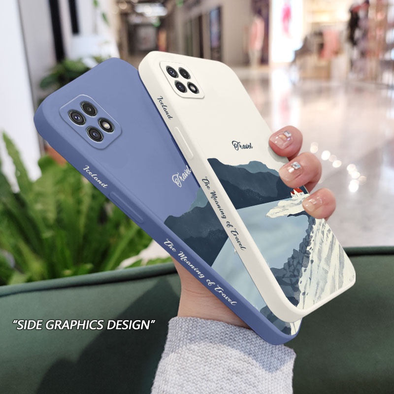 Ốp Điện Thoại Mềm Họa Tiết Icelandic Sáng Tạo Cho Samsung Galaxy A22 A12 4G 5G A02 A02S