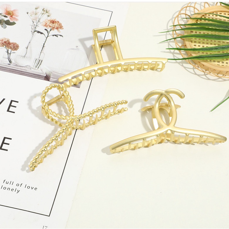 Kẹp tóc inox 11cm phong cách mới, kẹp tóc nữ kim loại nhiều mẫu mã