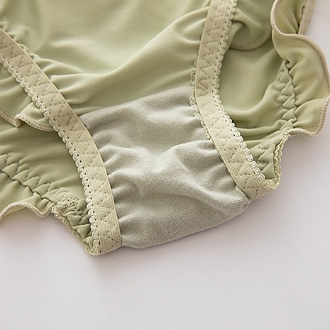 [L M - 40kg - 65kg] Tai Thỏ Lụa Băng ST051#Quần Lót Lụa Không Đường May Lưng Thấp Thoáng Khí Dành Cho Nữ 8776