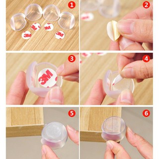 Combo 4 miếng bịt góc bàn kèm miếng dán(bảo vệ bé yêu)