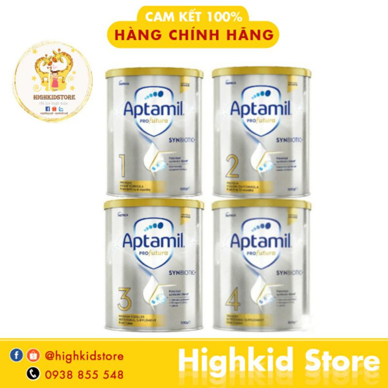 Hàng cty có tem phụ - Sữa Aptamil Profutura Úc 900g số 1, 2, 3,4 chính hãng
