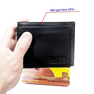 [ CHÍNH HÃNG ] Ví nam da bò 100% mini  dáng ngang - bóp nam nhỏ gọn Sang Trọng - Đẳng Cấp.