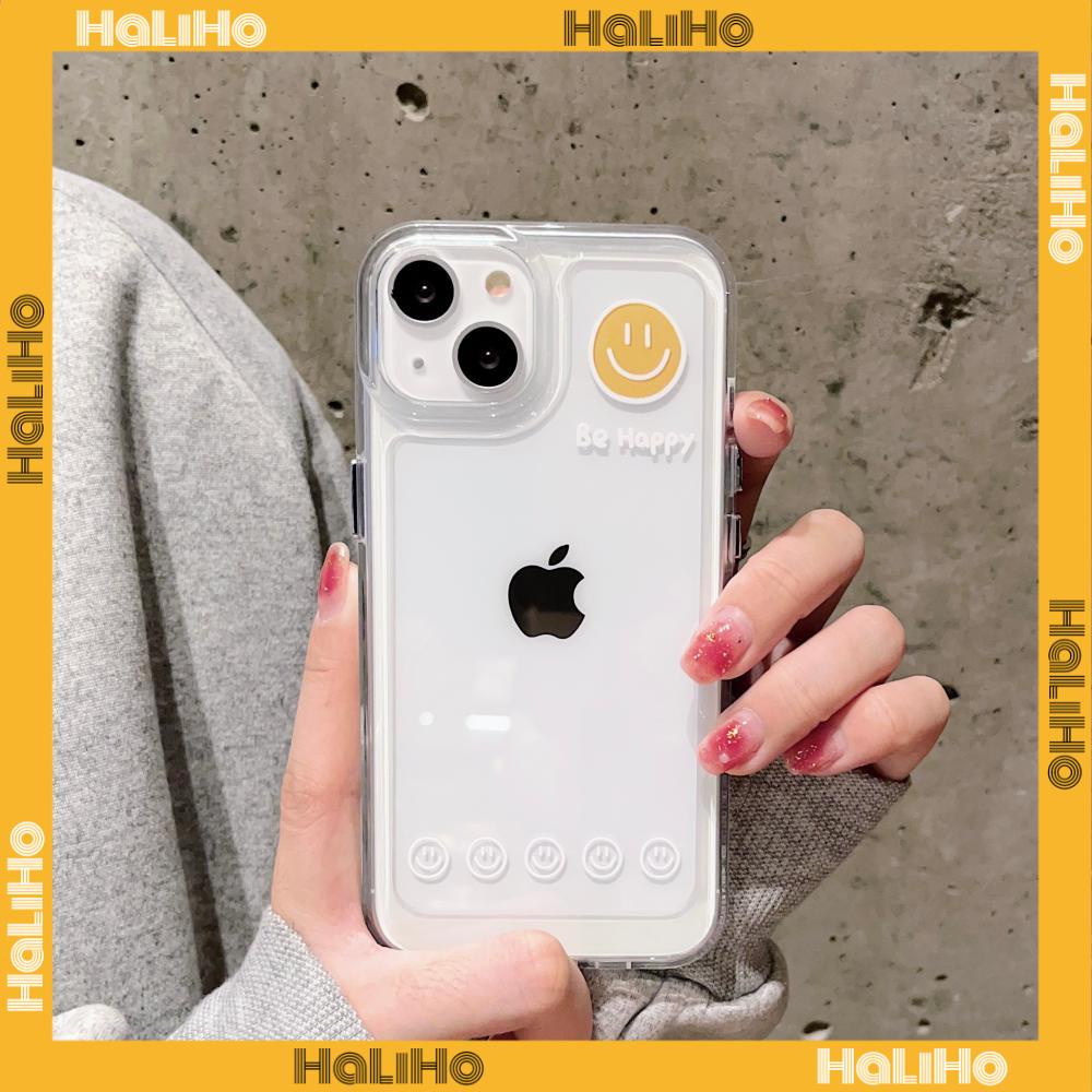 Ốp điện thoại TPU dẻo trong suốt mạ hình trái tim mặt cười thích hợp cho iPhone 13 Pro Max 12 Pro Max 11 7 Plus