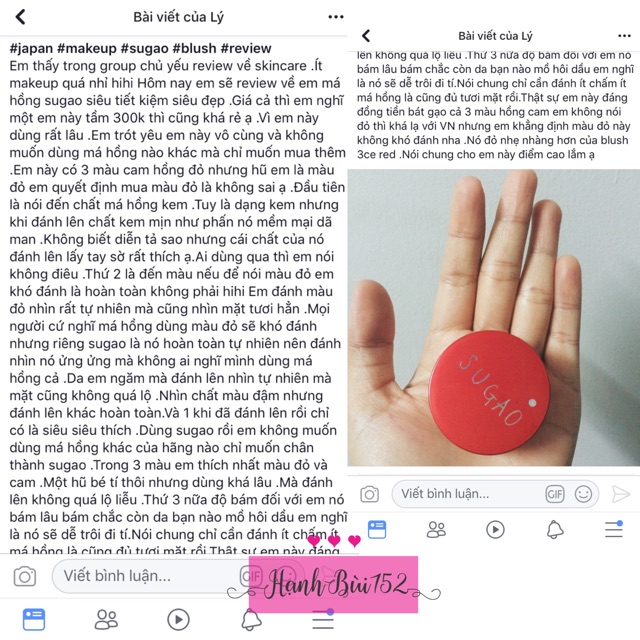 Má hồng Sugao dạng kem | BigBuy360 - bigbuy360.vn