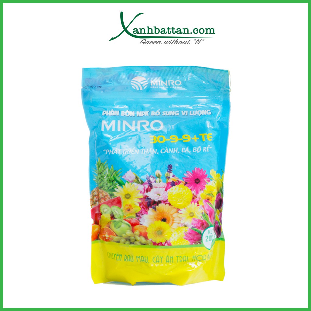 Phân bón NPK MINRO 30-9-9 +TE 200 gram