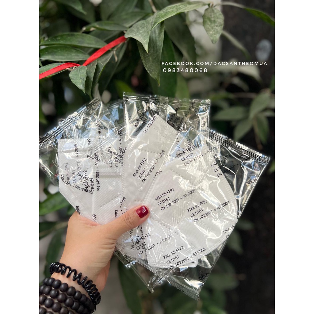 Khẩu Trang N95 - 5 lớp - hộp 10 cái, 20 cái, 50 cái - Chuẩn xuất khẩu - Nhân viên y tế thường dùng