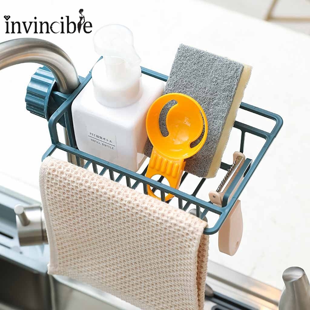 Faucet Storage Racks holder  / hanging Sink Sponge Draining Rack  / Bathroom Soap Storage Holders Shelves / Faucet Clip  /Dry Towel Organizer