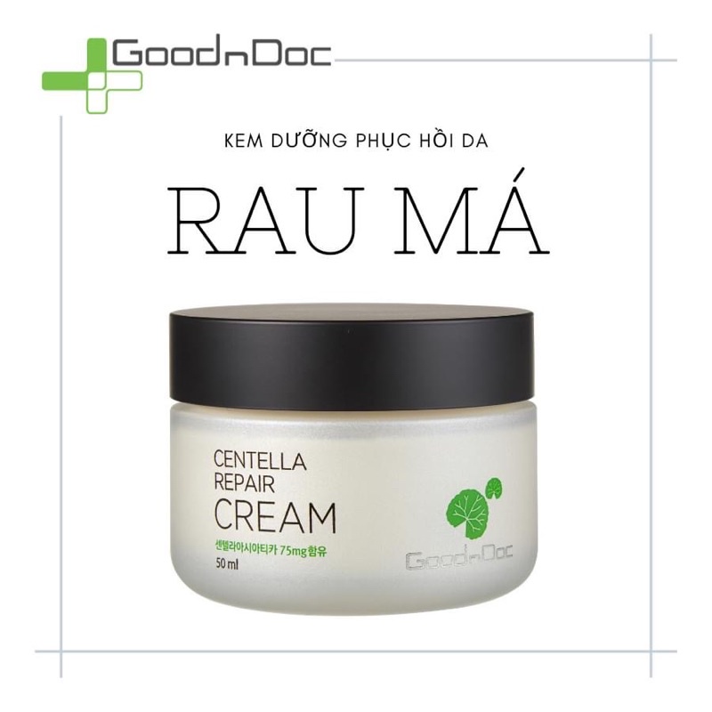 Kem dưỡng rau má Goodndoc  Centellia Repair Cream 50ml[HÀNG CHÍNH NGHẠCH]