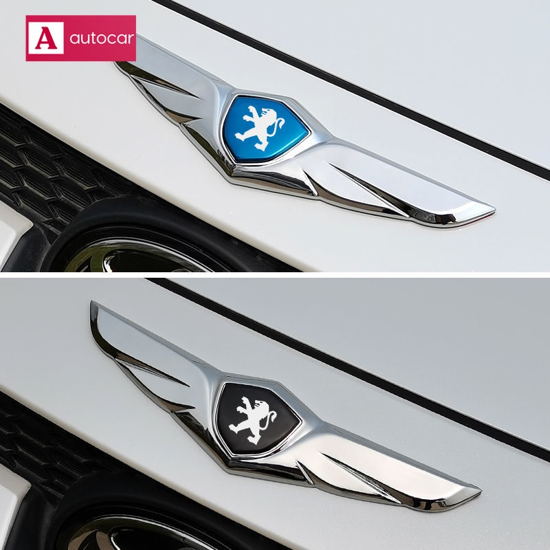 Miếng Dán Trang Trí Hình Logo Cánh Thiên Thần Dành Cho Xe Hơi Peugeot 2008 207 208 406 408 3008