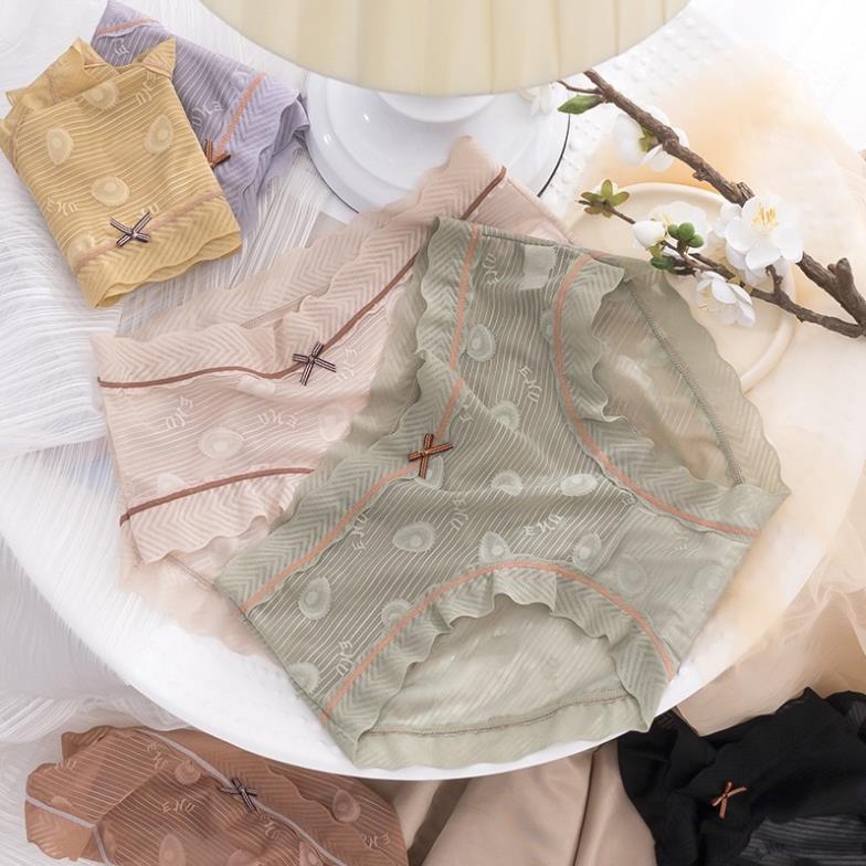 Quần Lót Su Ren Xuyên Thấu Mềm Mại Thoáng Mát Đính Nơ 626