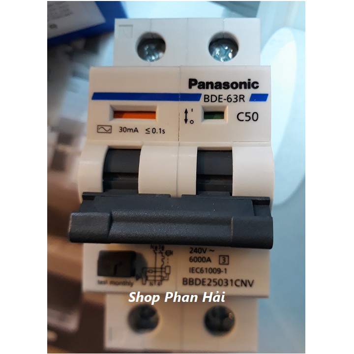 Át chống giật RCBO 50A, 63A Panasonic chính hãng