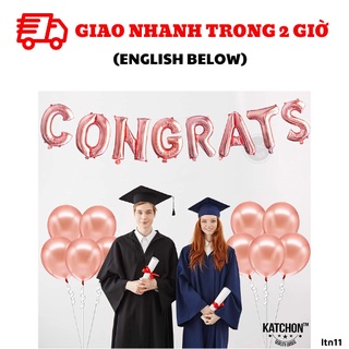 Bộ bong bóng trang trí lễ tốt nghiệp màu hồng ltn11