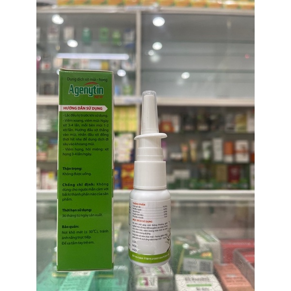 Dung dịch xịt mũi - họng Agenytin - 15ml