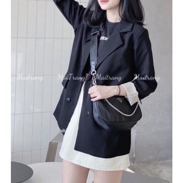 Áo blazer đen, Áo blazer nữ 2 lớp 4 cúc cao cấp (Video/ảnh thật) – (TTA24) | BigBuy360 - bigbuy360.vn
