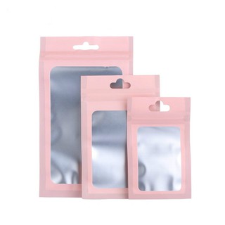 Túi khóa zip đựng đồ trang điểm màu hồng ba chiều độc đáo