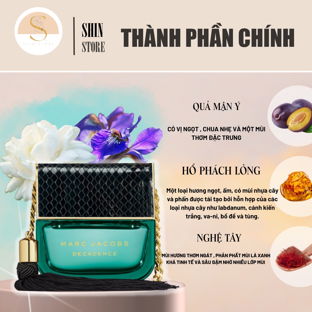 Nước hoa nữ Marc Jacobs Decadence EDP dung tích 100ml hương thơm sang trọng lưu hương lâu phong cách nồng nàn quyến rũ