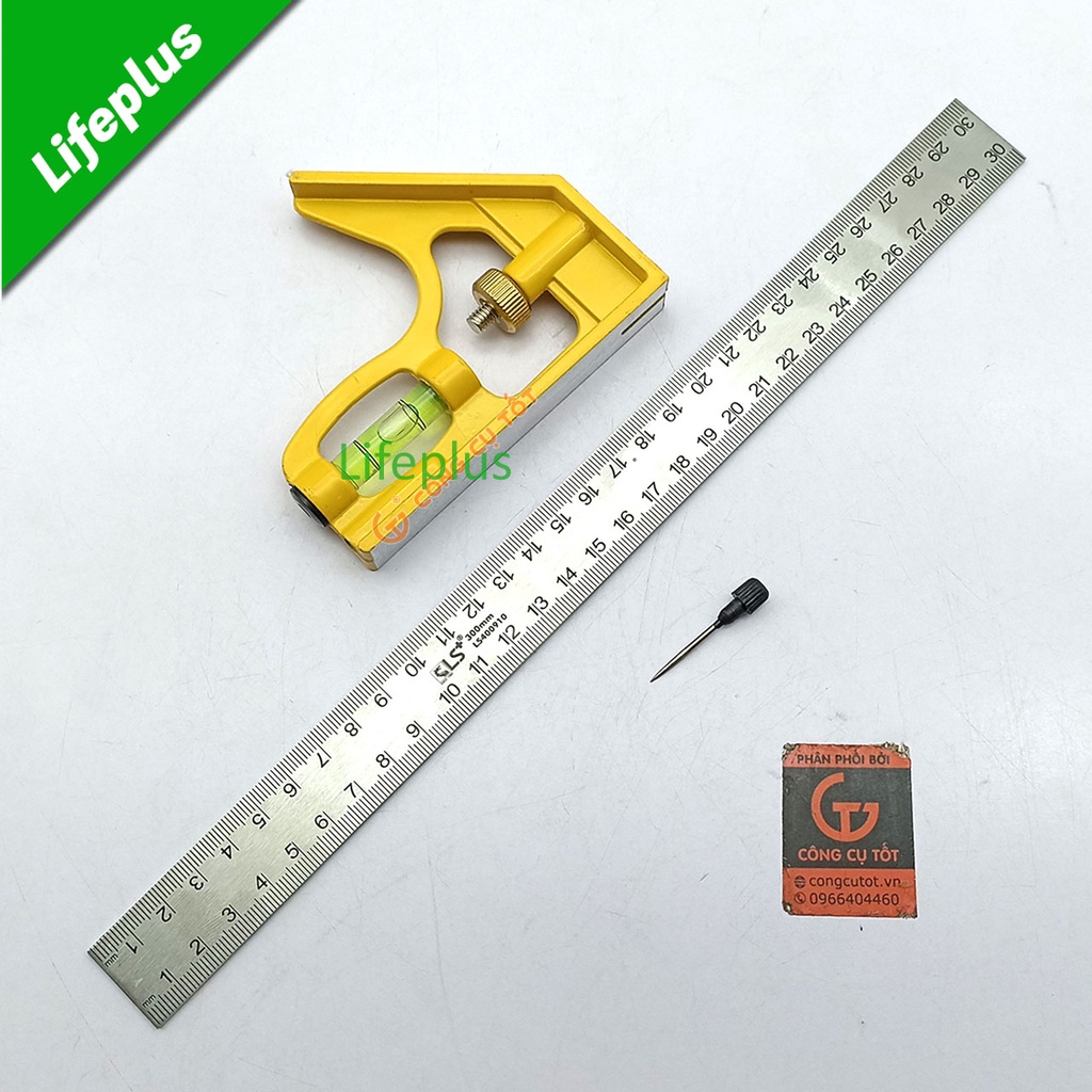 Thước góc thủy vuông 300mm LS+ LS400910