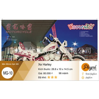 Bộ Lắp Ráp Mô Hình Gỗ 3D - [MG10] Xe Harley