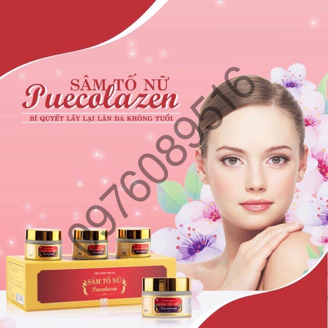 [BÁN SỈ] Hộp 3 Lọ Viên Uống Đẹp Da Sâm Tố Nữ Cao Cấp Puecolazen Kohinoor Chính Hãng