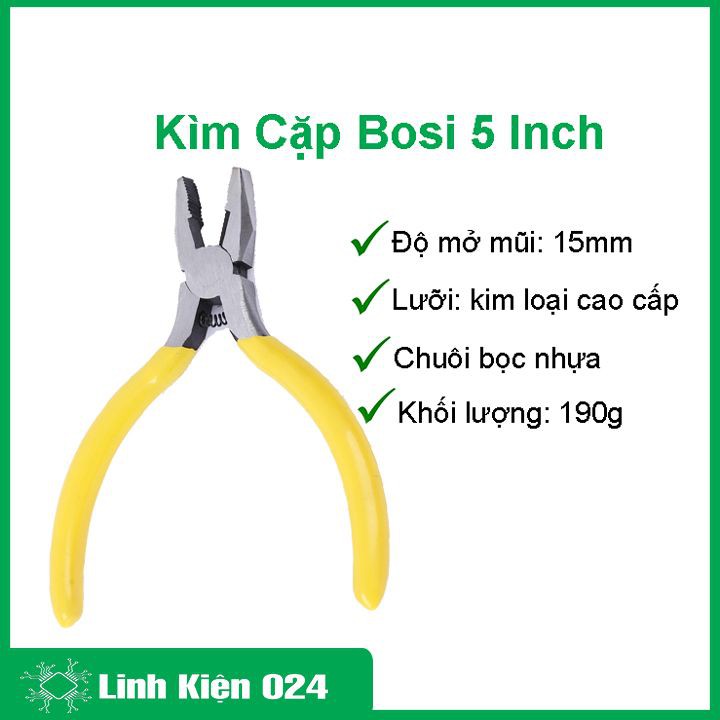 Kìm Cặp Bosi 5 inch ( Vàng )