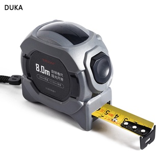 Thước dây duka đo chính xác bằng thép tráng cao su nhám chống rơi dài 8m