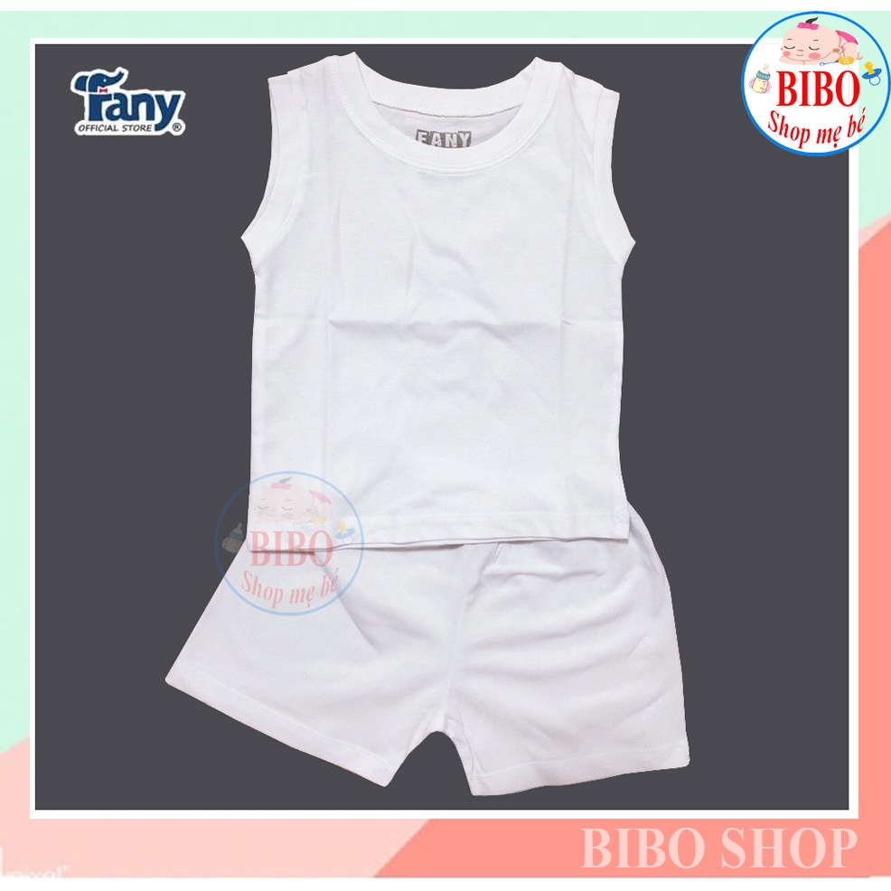 Combo 5 Áo Thun Sát Nách Cho Bé Màu Trắng  Vải Cotton Mặc Nhà Mát, Vải Mềm Mịn Chất Đẹp Fany