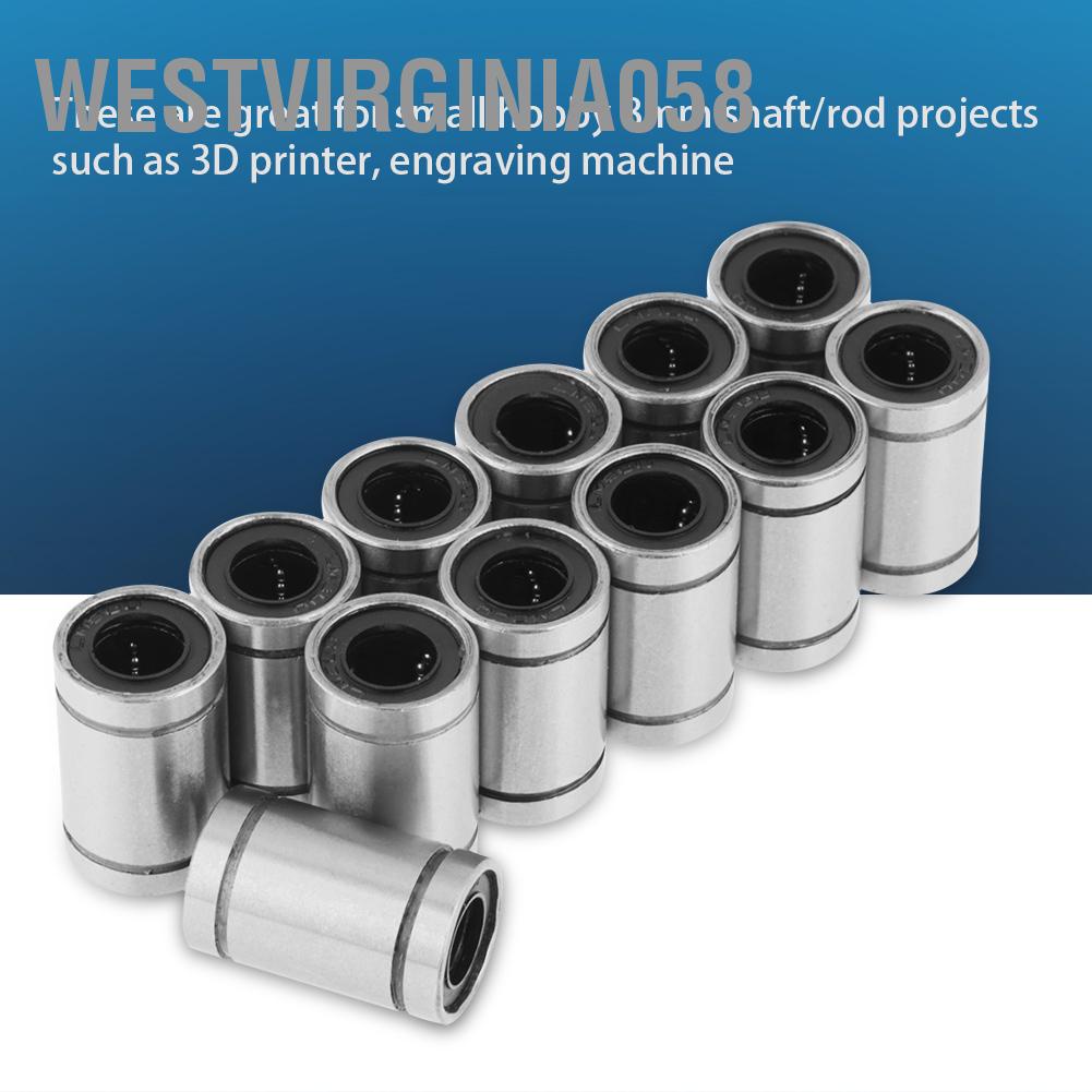 Hot Deals 12 cái LM8UU 8mm Ống lót vòng bi chuyển động tuyến tính, Bộ phận máy in 3D CNC 8 x 15 24mm Westvirginia058 Spot Express