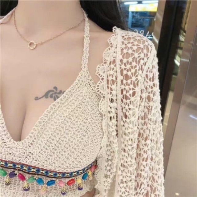 [HÀNG HOT] Set bikini len đính hạt đủ màu