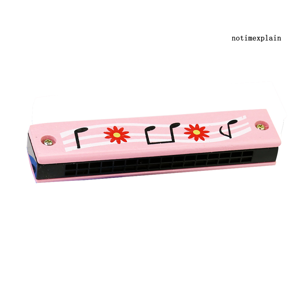 Kèn Harmonica gỗ 16 lỗ hoạ tiết trái cây độc đáo cho bé