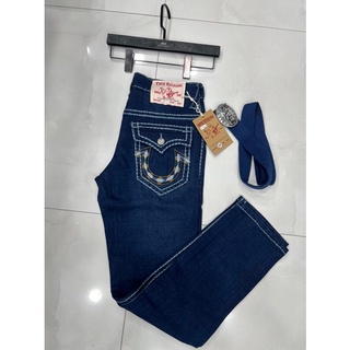 Quần jeans nam chỉ nổi nắp túi đẹp màu xanh ông địa mới