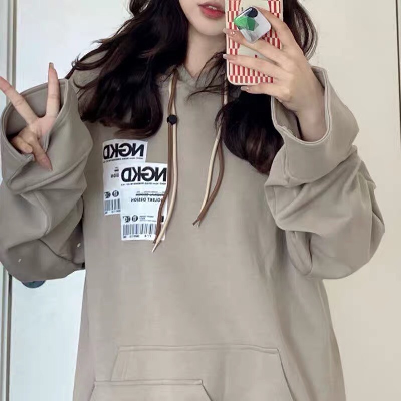 Áo hoodie form rộng dáng xuông phong cách ulzzang cá tính | BigBuy360 - bigbuy360.vn