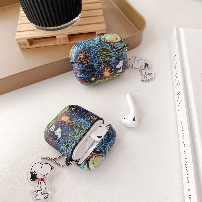 Ốp Bảo Vệ Hộp Đựng Tai Nghe Airpods 1 / 2 Hình Chó Snoopy Xinh Xắn