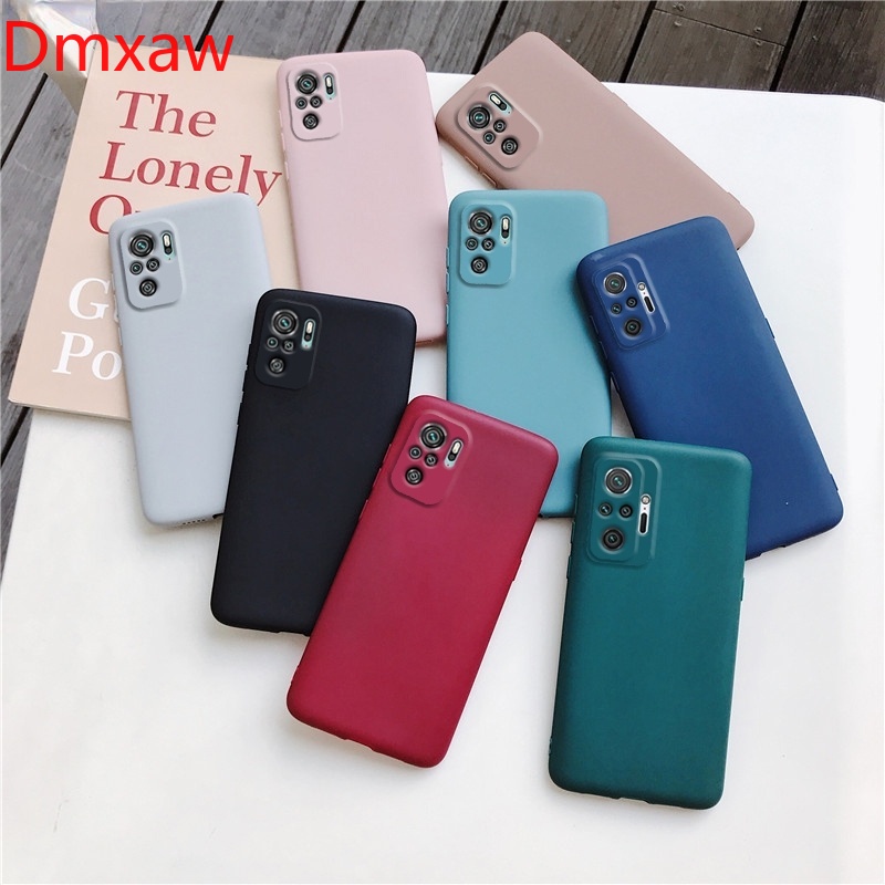 Ốp Điện Thoại Tpu Dẻo Màu Sắc Ngọt Ngào Kèm Khung Bảo Vệ Camera Cho Xiaomi Redmi Note 10 Note10 Pro 4g 5g