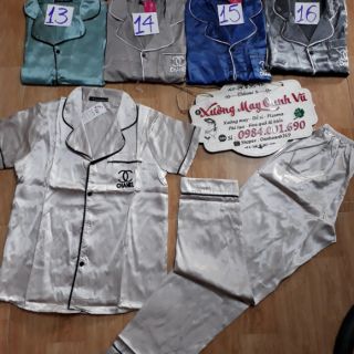 Sỉ 6x pizama phi lụa tay cọc quần dài loai 1