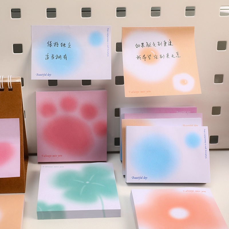 Set 50 Giấy Ghi Chú Màu Sắc Tuyến Tính Tiện Dụng Cho Học Sinh/Văn Phòng