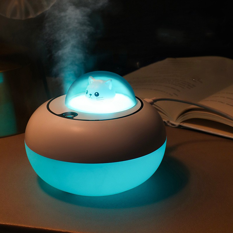 Máy phun sương Fnelse tạo ẩm không khí có đèn led cổng USB 300ml