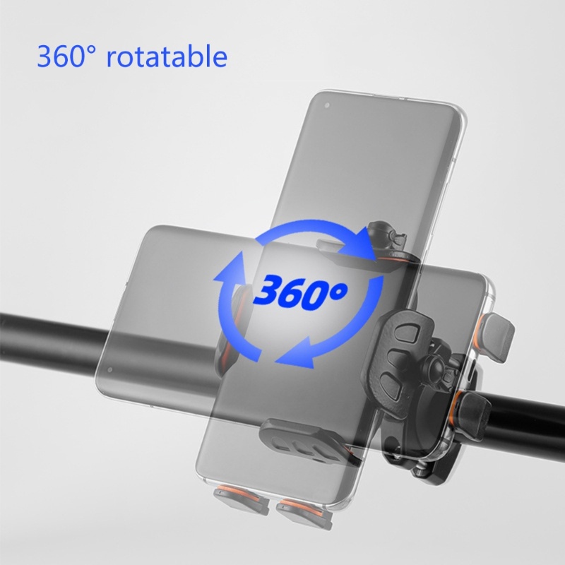 Giá Đỡ Điện Thoại Bằng Kim Loại Gắn Xe Đạp Có Thể Xoay 360 Độ Tiện Dụng
